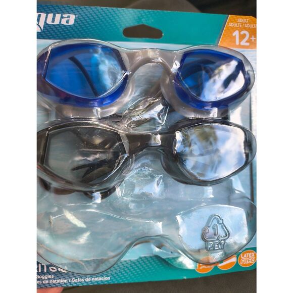 2 new latex free Aqua swim goggles - Picture 1 of 2